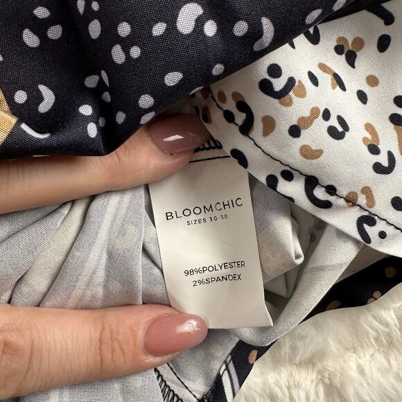 NWT Bloomchic Women's‎ Midi Dress With Geometric Print - Size US 14-16 - Picture 10 of 11